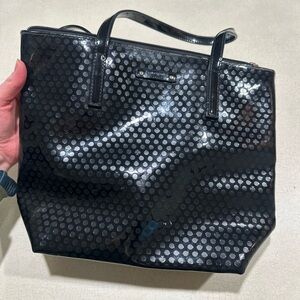 Kate Spade Patent Leather Spade Black Embossed Tote